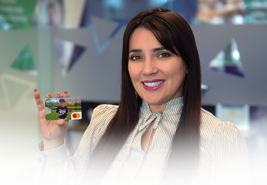 A member using their phone to take a photo for the cover of their custom card